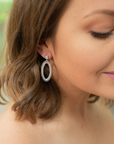 Art Deco Oval Diamanté Earrings