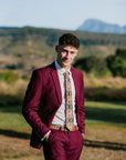 Off the Rack Burgundy Suit