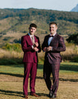 Off the Rack Burgundy Suit